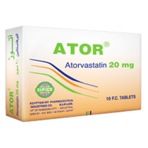 Ator 20 mg ( Atorvastatin ) 10 film-coated tablets